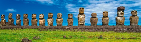 Photo Statues Moaï sur l'île de Pâques par Philip Plisson