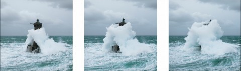 Photo Wave on the Four lighthouse, Brittany par Philip Plisson