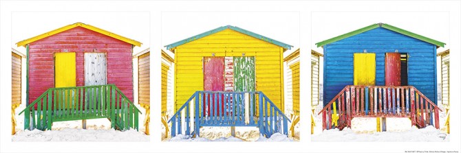 Photo Multicolored beach huts par Philip Plisson