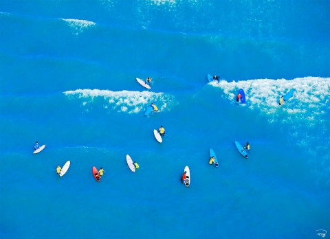 Photo Surfing school, Atlantic coast par Philip Plisson