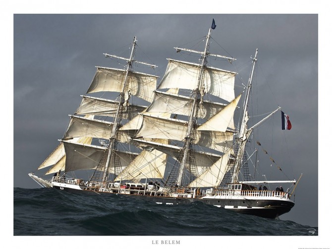 Photo Le Belem, trois-mâts barque français par Philip Plisson