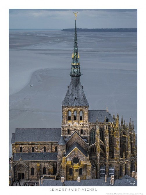 Photo L'archange Saint-Michel, Le Mont-Saint-Michel, Normandie par Philip Plisson