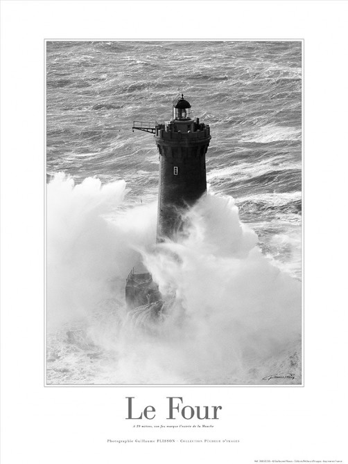 Photo Le phare du Four en noir & blanc, Finistère, Bretagne par Guillaume Plisson