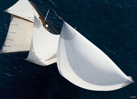 Photo The Altaïr schooner all sails out par Gilles Martin-Raget