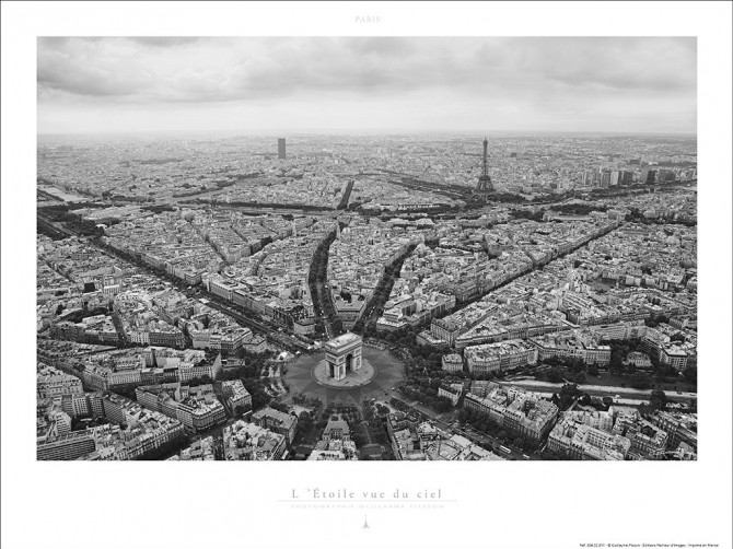 Photo Paris, l'Etoile vue du ciel par Guillaume Plisson