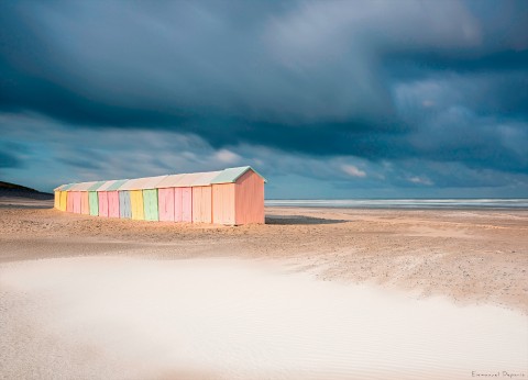 Photo Cabanes de plage sur la Côte d'Opale par Emmanuel Deparis