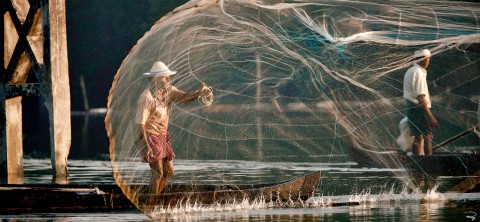 Photo Petite pêche à Cochin, Inde par Philip Plisson