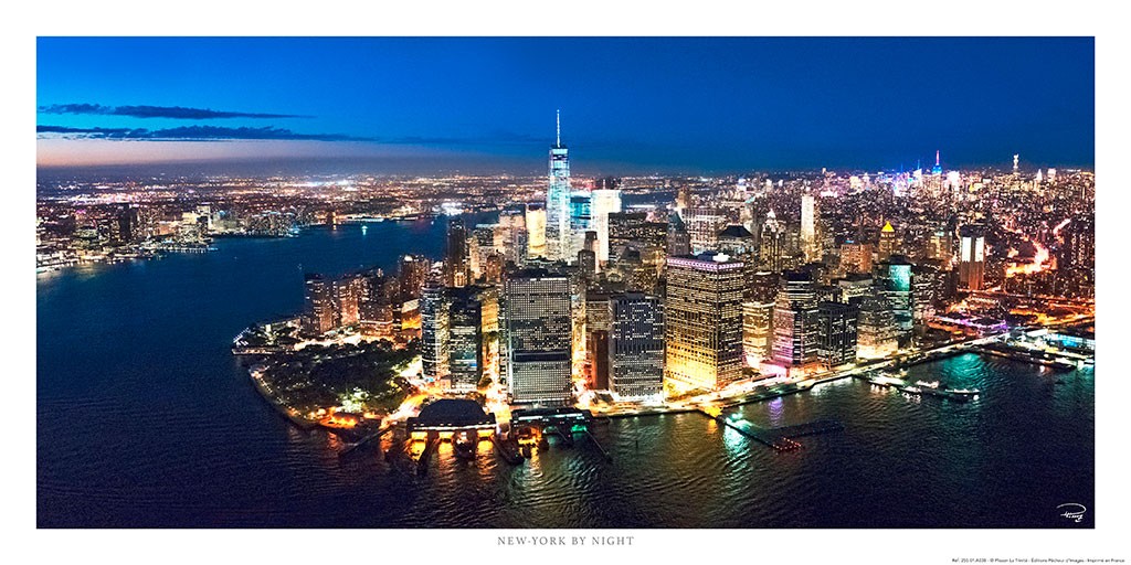 Poster New York by night, USA by Philip Plisson • Galerie Plisson - La  Trinité-sur-Mer