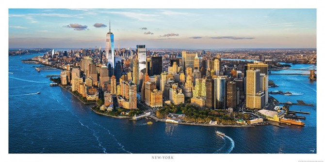 Photo Manhattan vue du ciel, New York, USA par Philip Plisson