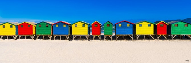 Photo Cabanes colorées, Afrique du Sud par Philip Plisson
