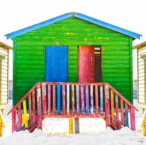 Photo Green beach hut, South Africa par Philip Plisson