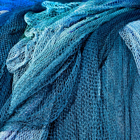 Photo Lockers and blue fishing nets par Philip Plisson