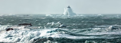 Photo The lighthouse of the Four in the storm par Philip Plisson