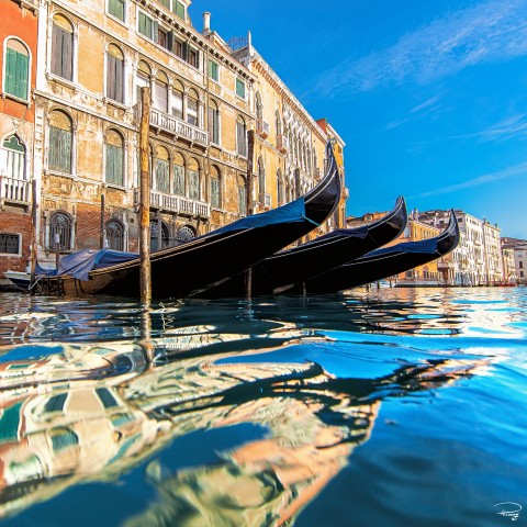 Photo Gondolas on the Grand Canal, Venice par Philip Plisson