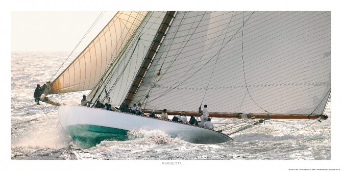 Photo Mariquita, classique yacht au près par Philip Plisson