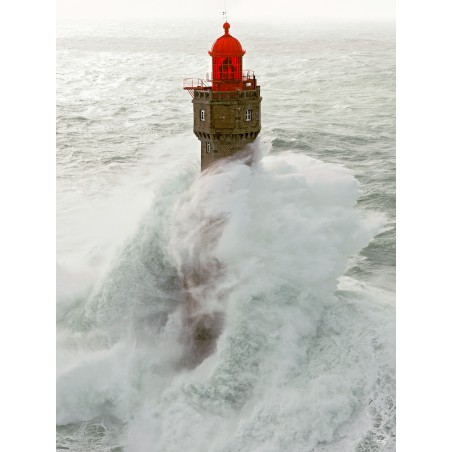 Tempête sur le phare de la Jument, Ouessant, Bretagne