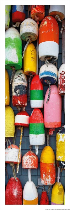 Photo Bouées de pêche, flotteurs multicolores par Philip Plisson