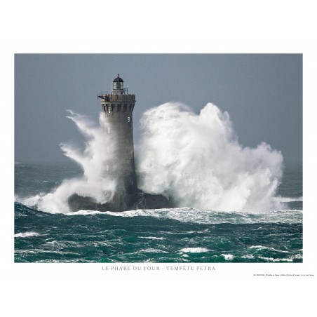 Tempête sur le phare du Four, Finistère, Bretagne
