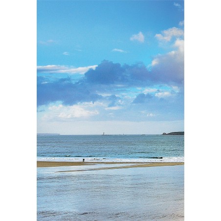 Ciel de traine sur la plage de Saint-Malo, Bretagne