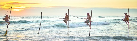 Photo Fishermen on stilts par Philip Plisson