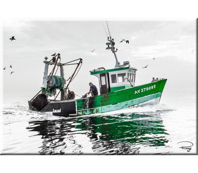 Photo Magnet, green fishing boat par Philip Plisson