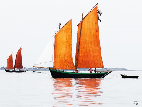 Photo Sinagot, traditional sailing par Philip Plisson