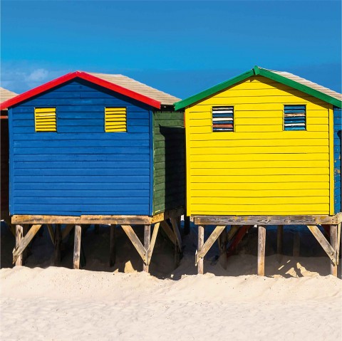 Photo Cabanes colorées, Afrique du Sud par Philip Plisson