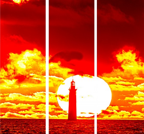 Photo Île de Ré lighthouse at sunset ! par Philip Plisson